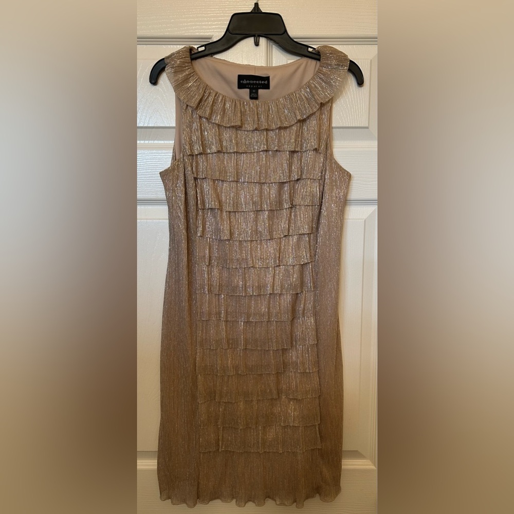 Connected apparel size 10 gold Fringed Flapper dress style.
